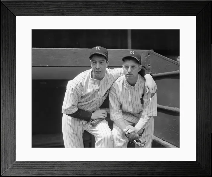 Framed Print : Joe DiMaggio Pictured with Newly Recruited Tom Henrich Framed Print : Joe DiMaggio Pictured with Newly Recruited Tom Henrich