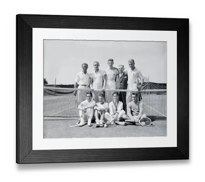 Framed Print : US Davis Cup Team Posed Framed Print : US Davis Cup Team Posed