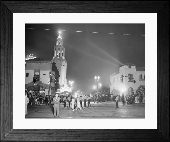 Framed Print : Cathay Theater at Movie Opening Framed Print : Cathay Theater at Movie Opening