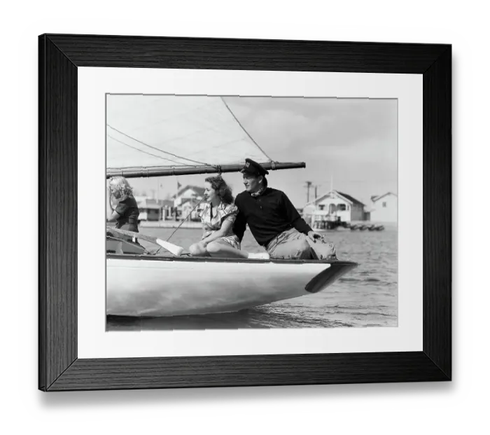 Framed Print : Barbara Read and John Wayne Aboard His Yacht Framed Print : Barbara Read and John Wayne Aboard His Yacht