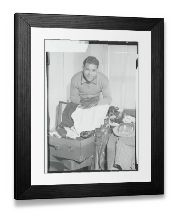 Framed Print : Joe LouisUnpacking His Luggage Framed Print : Joe LouisUnpacking His Luggage