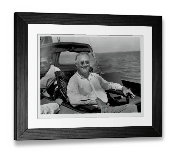 Framed Print : US President Franklin D. Roosevelt Going Fishing Framed Print : US President Franklin D. Roosevelt Going Fishing