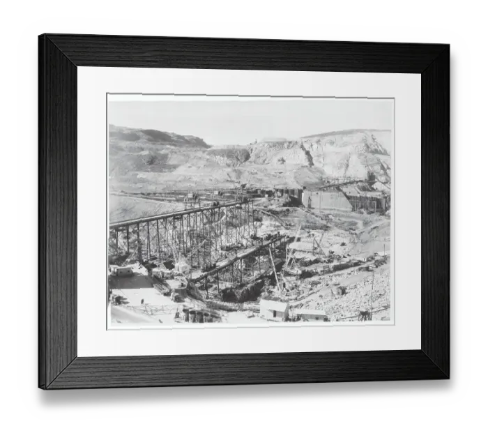 Framed Print : Dam Site Under Construction Framed Print : Dam Site Under Construction