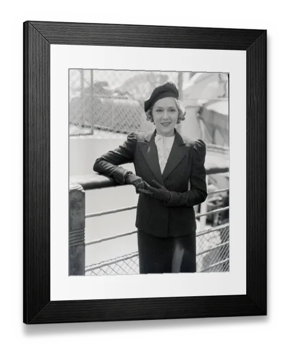 Framed Print : Mary Pickford on S.S. Queen Mary Framed Print : Mary Pickford on S.S. Queen Mary