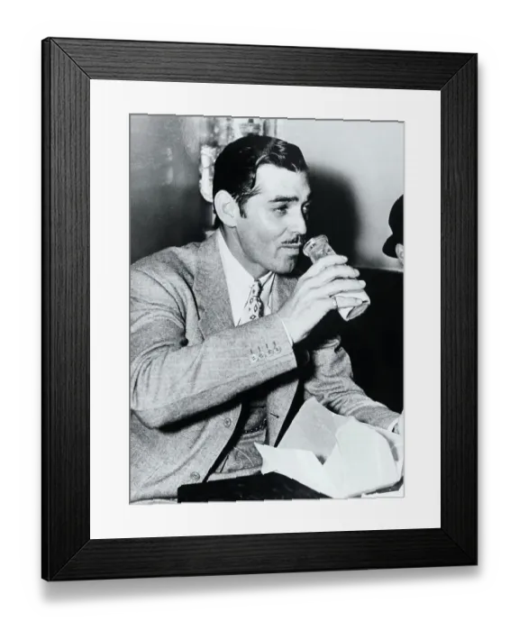 Framed Print : Clark Gable Having a Drink