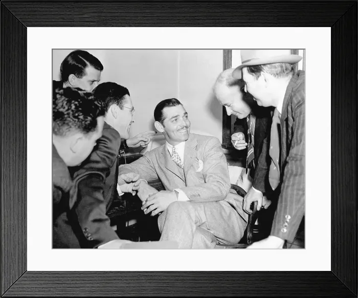 Framed Print : Clark Gable Talking with Reporters Framed Print : Clark Gable Talking with Reporters