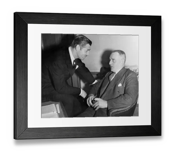 Framed Print : Clark Gable Talks with His Father in Court Framed Print : Clark Gable Talks with His Father in Court