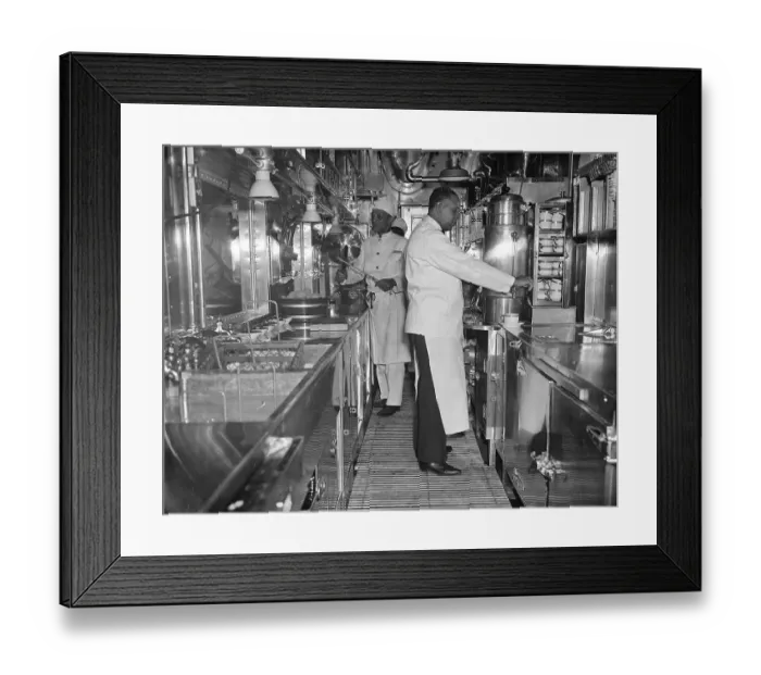 Framed Print : Cooks Working in Railroad Kitchen Framed Print : Cooks Working in Railroad Kitchen