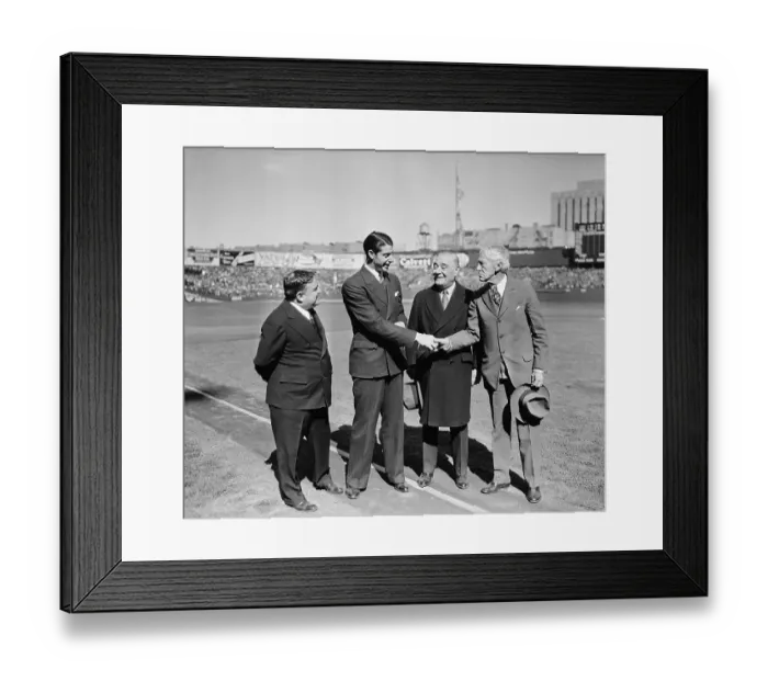 Framed Print : Joe Dimaggio Receiving World Series Ring