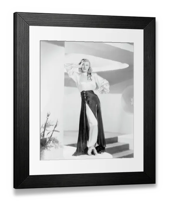 Framed Print : Ginger Rogers Posing in Pajamas Framed Print : Ginger Rogers Posing in Pajamas