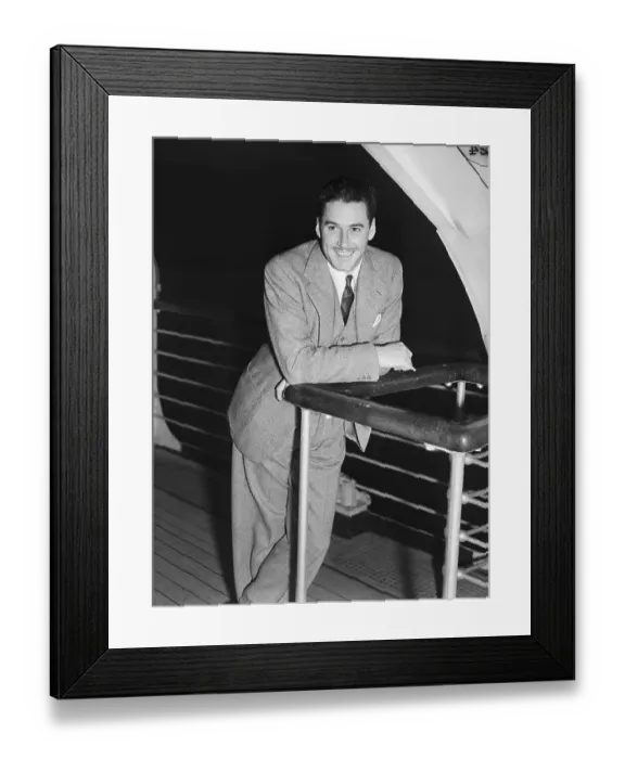 Framed Print : Errol Flynn Aboard Queen Mary Framed Print : Errol Flynn Aboard Queen Mary