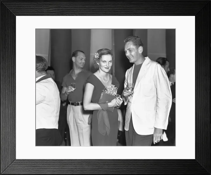 Framed Print : Howard S. Cushing with Doris Cromwell Socializing Framed Print : Howard S. Cushing with Doris Cromwell Socializing