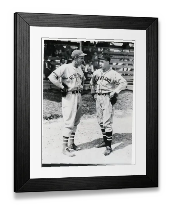 Framed Print : Carl Hubbell And Bob Feller, Full Length Framed Print : Carl Hubbell And Bob Feller, Full Length