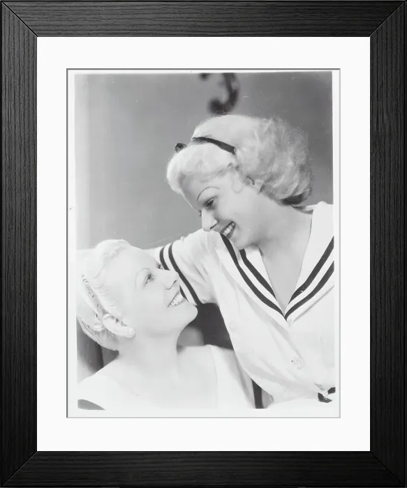 Framed Print : Jean Harlow Posing with Her Mother Framed Print : Jean Harlow Posing with Her Mother