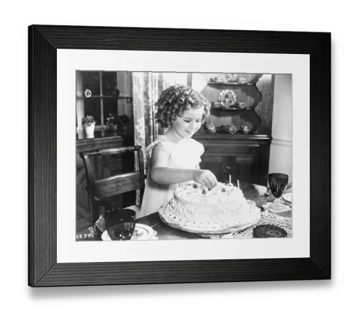 Framed Print : Shirley Temple on Her Eighth Birthday
