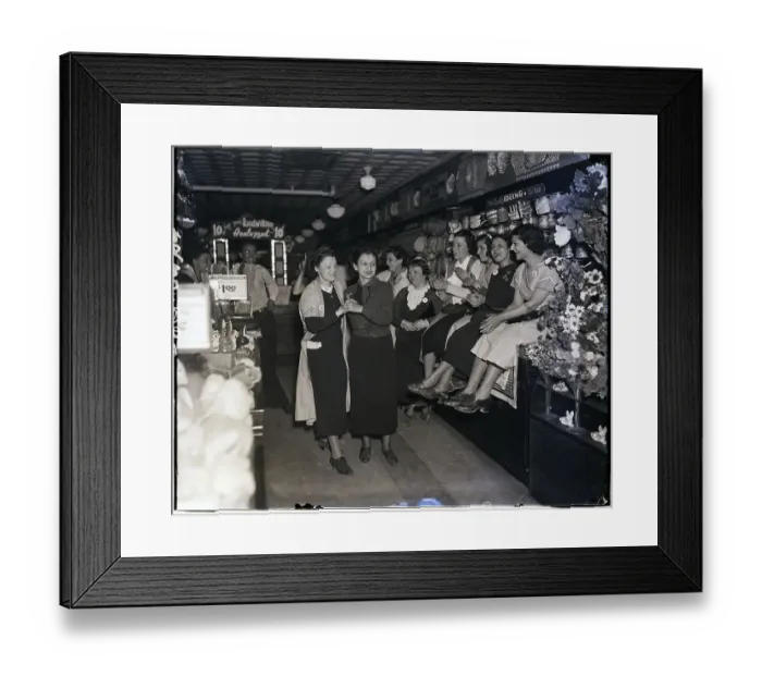 Framed Print : Sit-In Strikers Dancing in Store Framed Print : Sit-In Strikers Dancing in Store