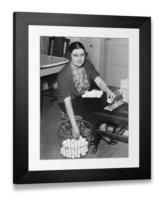 Framed Print : Russia Emigre Sorting Eggs