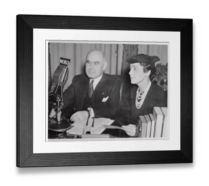 Framed Print : Herbert Lehman with Mrs Charless Whitney Framed Print : Herbert Lehman with Mrs Charless Whitney