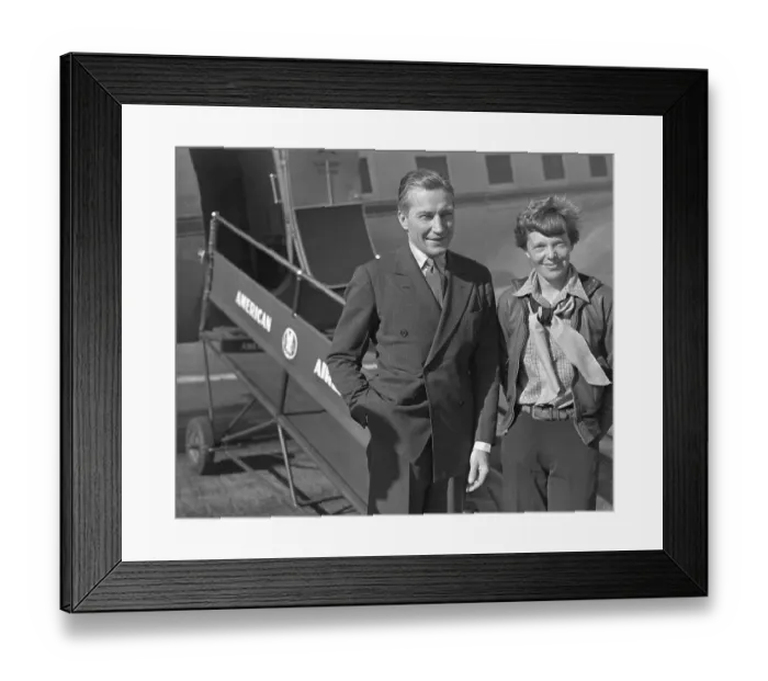 Framed Print : Amelia Earhart and Eugene Vidal Framed Print : Amelia Earhart and Eugene Vidal