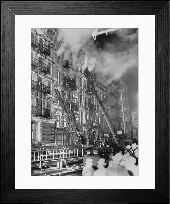 Framed Print : Two Killed by East Side Blaze Framed Print : Two Killed by East Side Blaze
