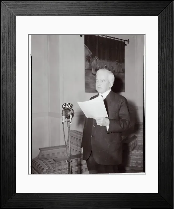 Framed Print : John Hessin Clarke Speaking at Microphone Framed Print : John Hessin Clarke Speaking at Microphone