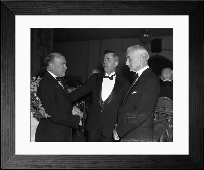 Framed Print : Political Leaders Having Conversation at Victory Dinner in Washington, D.C Framed Print : Political Leaders Having Conversation at Victory Dinner in Washington, D.C