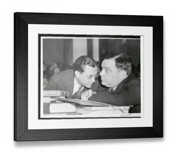 Framed Print : Mayor Fiorello La Guardia Conferring with Reuben Lazarus Framed Print : Mayor Fiorello La Guardia Conferring with Reuben Lazarus