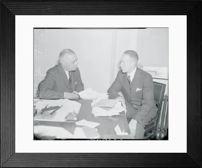 Framed Print : James Lee Johnson and Arthur Mitchell Conversing Framed Print : James Lee Johnson and Arthur Mitchell Conversing