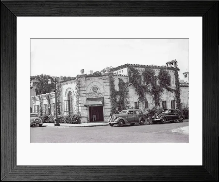 Framed Print : Cars Parked Outside E. F. Hutton Brokerage Office Framed Print : Cars Parked Outside E. F. Hutton Brokerage Office