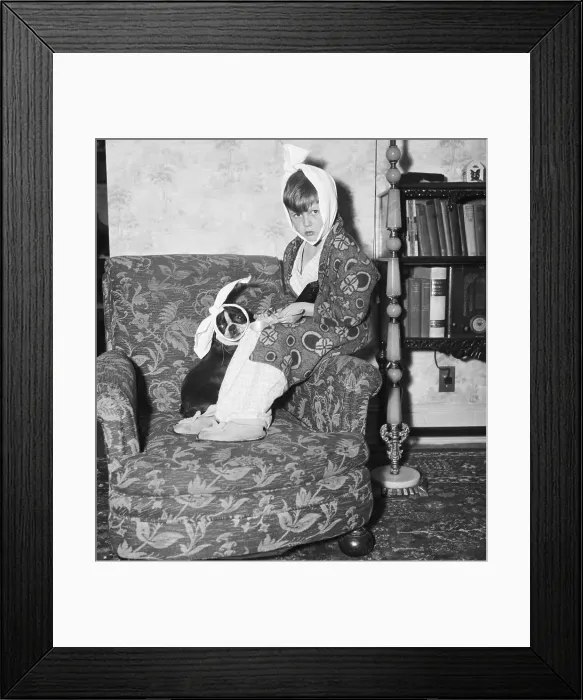 Framed Print : Little Boy with the Mumps