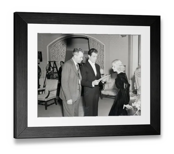 Framed Print : Jean Harlow, Robert Taylor, and W.S. Van Dyke Framed Print : Jean Harlow, Robert Taylor, and W.S. Van Dyke