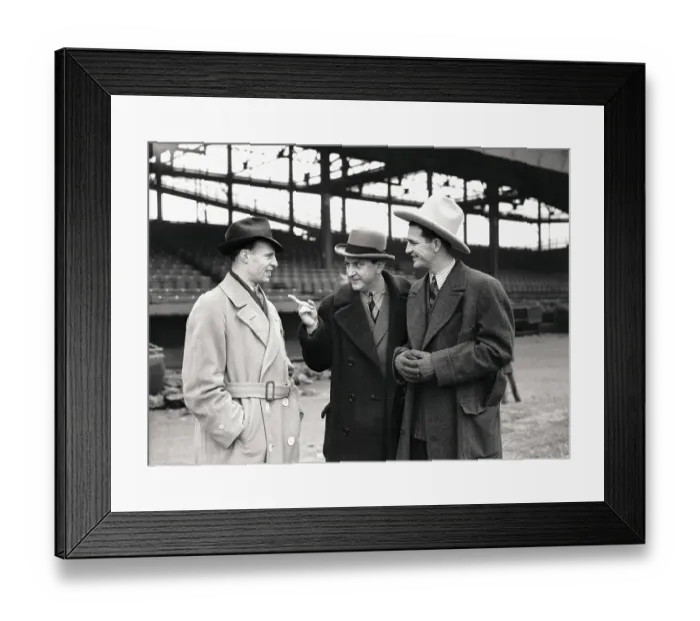 Framed Print : Sammy Baugh Talking With Coach and Player Framed Print : Sammy Baugh Talking With Coach and Player
