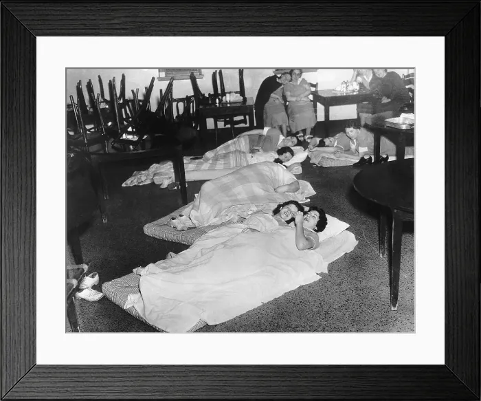 Framed Print : Striking Hospital Employees Lie on Mattresses Framed Print : Striking Hospital Employees Lie on Mattresses