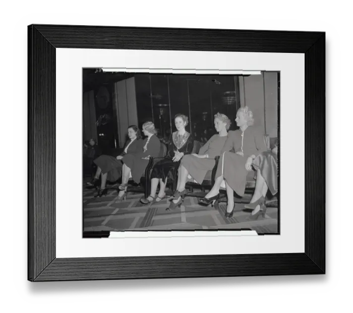 Framed Print : Women Sitting and Waiting for Dance Partners Framed Print : Women Sitting and Waiting for Dance Partners