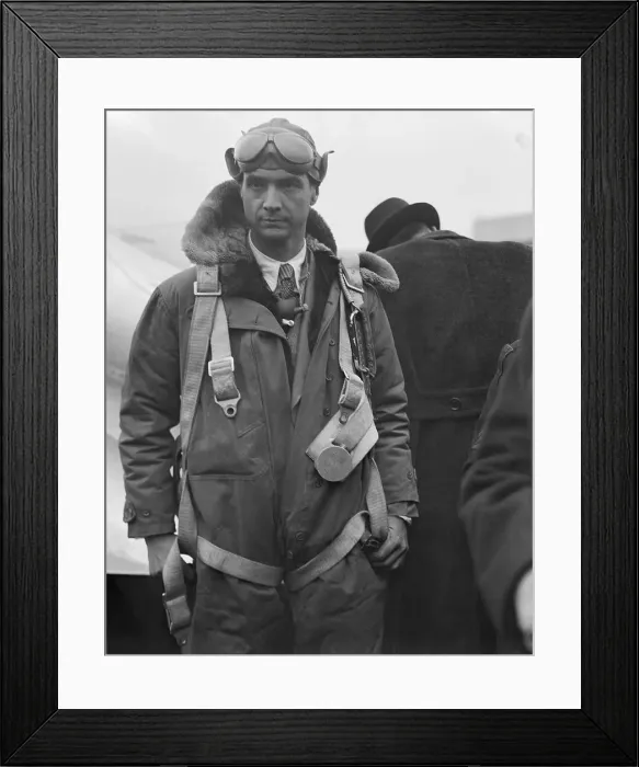 Framed Print : Howard Hughes Wearing Flight Gear Framed Print : Howard Hughes Wearing Flight Gear