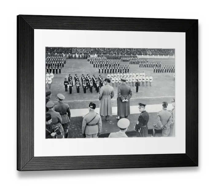 Framed Print : Hermann Goering and Benito Mussolini Reviewing Troops Framed Print : Hermann Goering and Benito Mussolini Reviewing Troops
