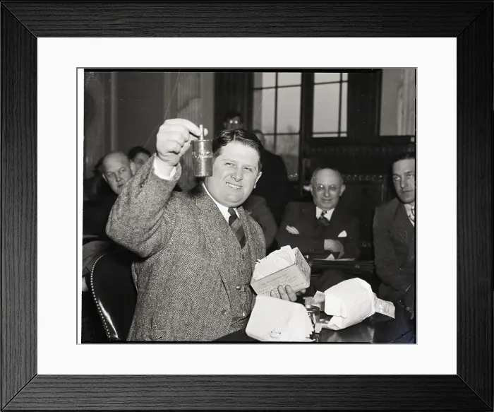 Framed Print : Richard Frankensteen Holds Gas Bomb Framed Print : Richard Frankensteen Holds Gas Bomb