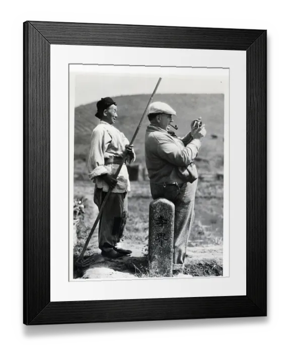 Framed Print : Karl Freund and Hop Wing on The Good Earth Set Framed Print : Karl Freund and Hop Wing on The Good Earth Set
