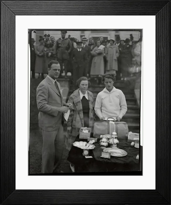 Framed Print : Patty Berg Receiving Trophy Framed Print : Patty Berg Receiving Trophy