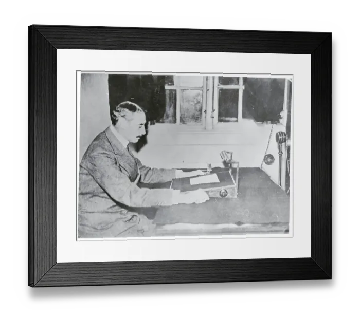 Framed Print : King Christian at Desk Framed Print : King Christian at Desk