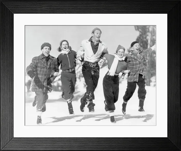 Framed Print : Universal Studio Actors Frolicking in Snow Framed Print : Universal Studio Actors Frolicking in Snow
