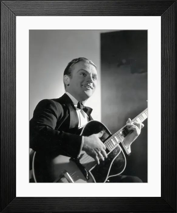 Framed Print : James Cagney Playing the Guitar Framed Print : James Cagney Playing the Guitar