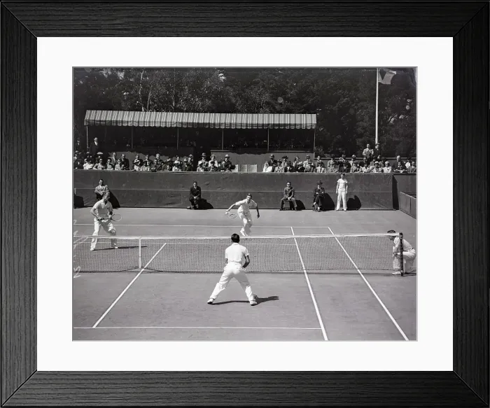 Framed Print : Don Budge Playing Davis Cup Doubles Match Framed Print : Don Budge Playing Davis Cup Doubles Match