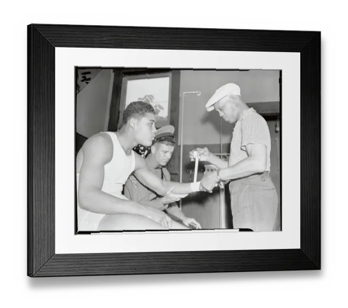 Framed Print : Joe Louis Preparing to Box Framed Print : Joe Louis Preparing to Box