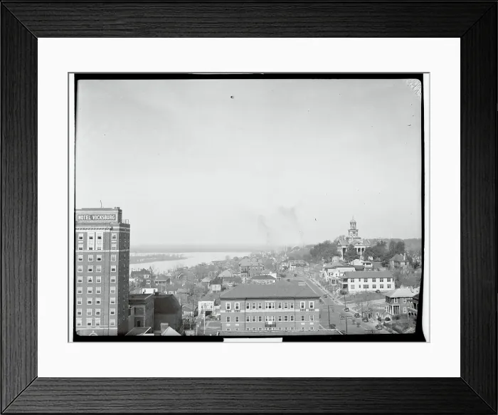 Framed Print : Aerial View of Vicksburg, Mississippi Framed Print : Aerial View of Vicksburg, Mississippi