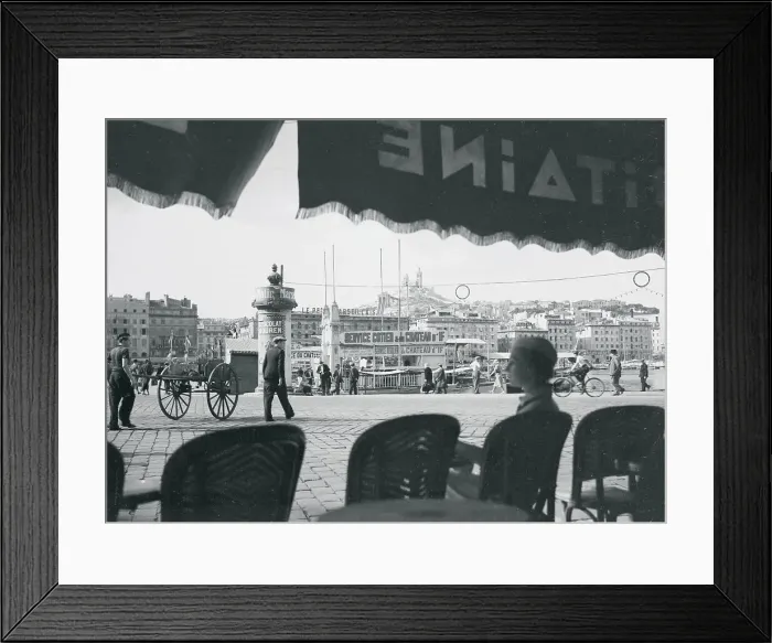 Framed Print : People Shopping Along the Harbor Framed Print : People Shopping Along the Harbor