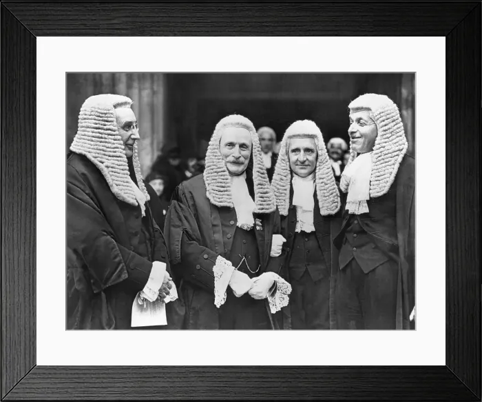 Framed Print : English Judges in Wigs