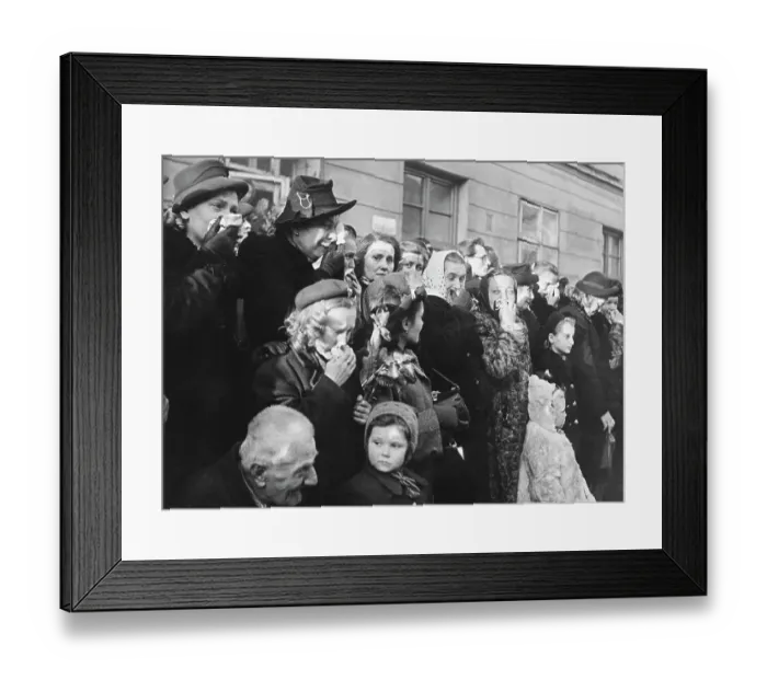 Framed Print : Czechs Weep At Presidential Funeral Procession Framed Print : Czechs Weep At Presidential Funeral Procession