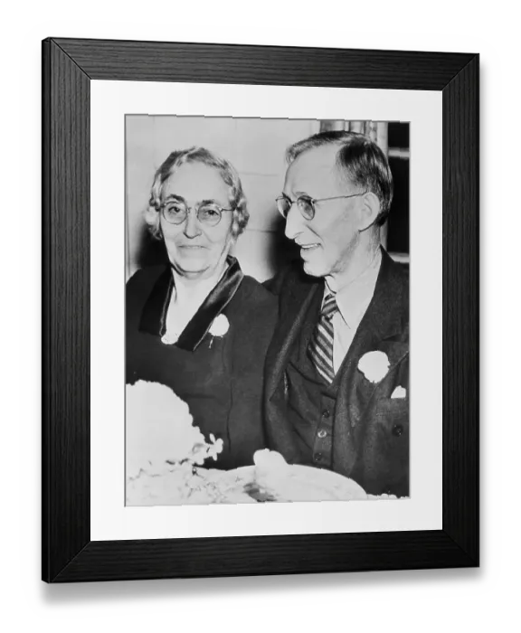 Framed Print : Portrait of Elias and Flora Disney Framed Print : Portrait of Elias and Flora Disney