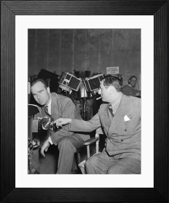 Framed Print : Ernst Lubitsch Pointing to Camera with Photographer Framed Print : Ernst Lubitsch Pointing to Camera with Photographer